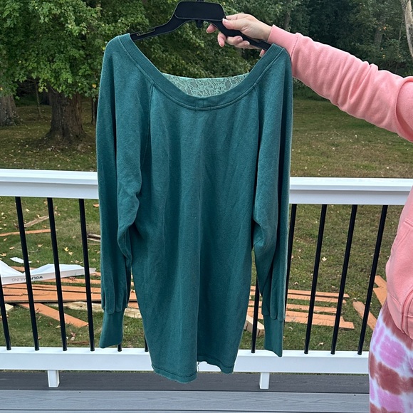 Free People Teal V-Neck Blouse - Picture 10 of 13